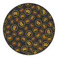 Bitcoin Cryptocurrency Pattern Print Round Floor Mat