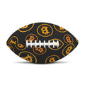 Bitcoin Cryptocurrency Pattern Print Rugby Ball