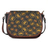 Bitcoin Cryptocurrency Pattern Print Saddle Bag