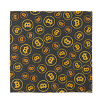 Bitcoin Cryptocurrency Pattern Print Silk Bandana