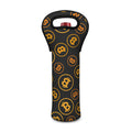 Bitcoin Cryptocurrency Pattern Print Single Neoprene Wine Tote
