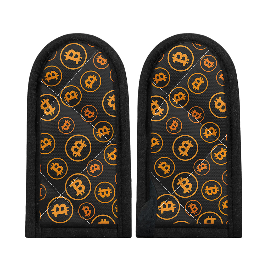 Bitcoin Cryptocurrency Pattern Print Skillet Handle Cover