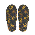 Bitcoin Cryptocurrency Pattern Print Slippers