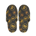 Bitcoin Cryptocurrency Pattern Print Slippers