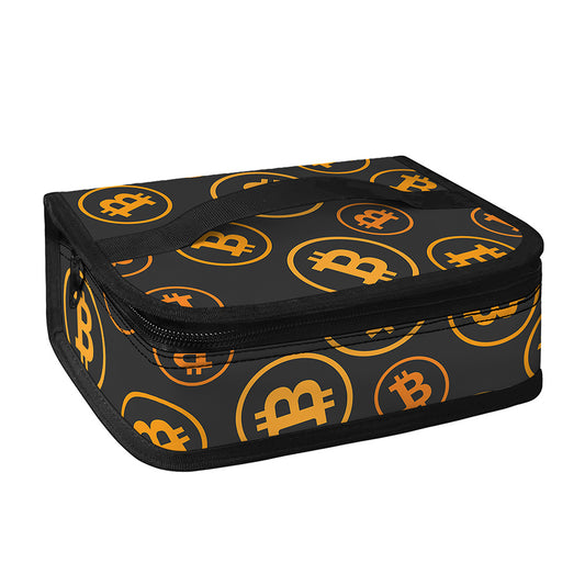 Bitcoin Cryptocurrency Pattern Print Small Lunch Bag