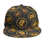 Bitcoin Cryptocurrency Pattern Print Snapback Cap