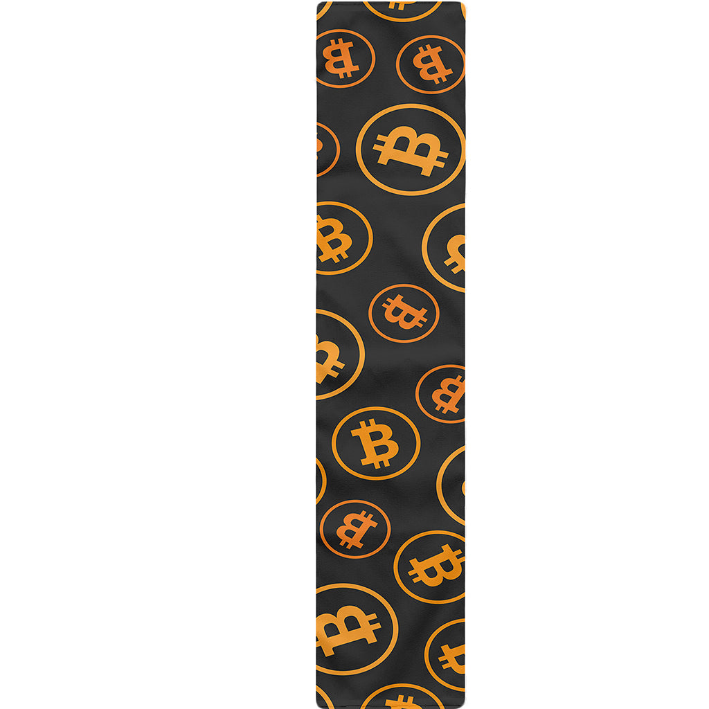 Bitcoin Cryptocurrency Pattern Print Table Runner