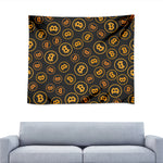 Bitcoin Cryptocurrency Pattern Print Tapestry