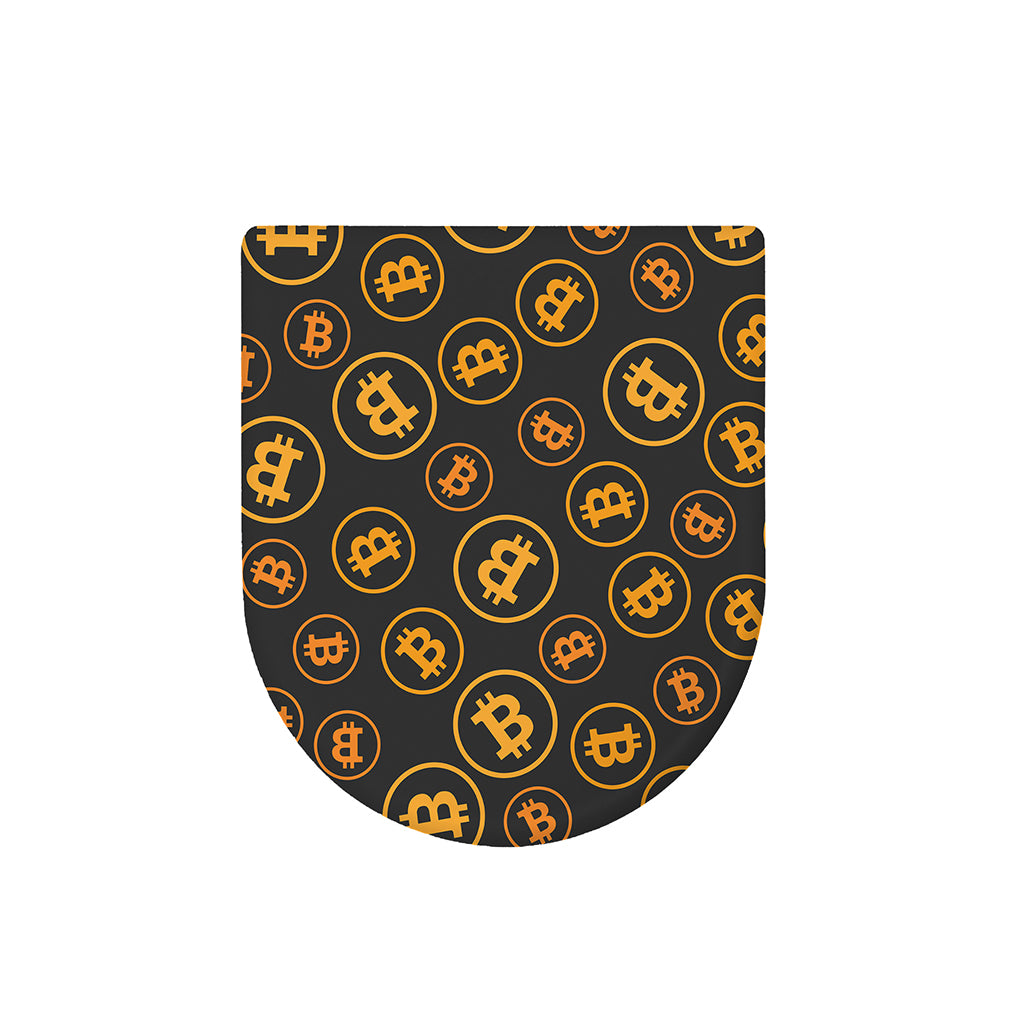 Bitcoin Cryptocurrency Pattern Print Toilet Lid Cover