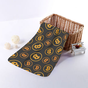 Bitcoin Cryptocurrency Pattern Print Towel