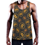 Bitcoin Cryptocurrency Pattern Print Training Tank Top