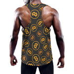 Bitcoin Cryptocurrency Pattern Print Training Tank Top