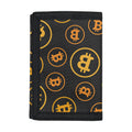 Bitcoin Cryptocurrency Pattern Print Trifold Wallet