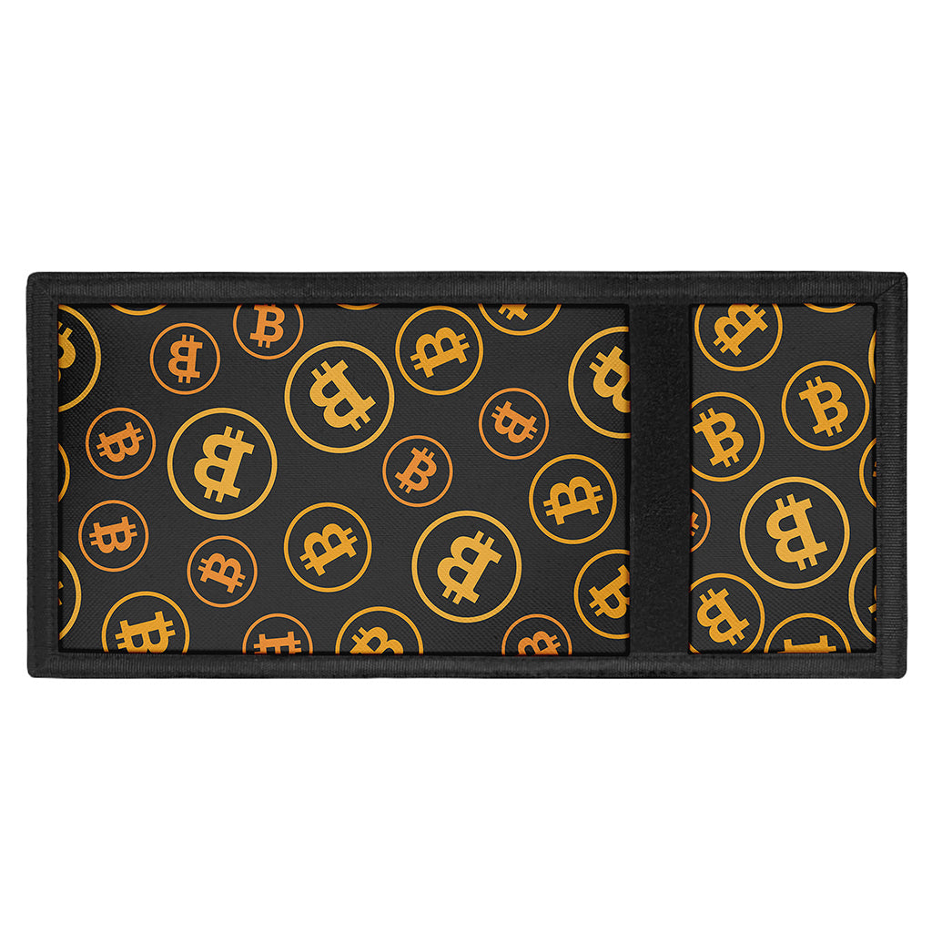 Bitcoin Cryptocurrency Pattern Print Trifold Wallet