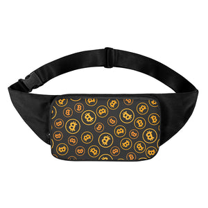 Bitcoin Cryptocurrency Pattern Print Waist Bag