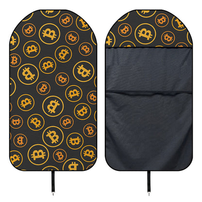 Bitcoin Cryptocurrency Pattern Print Waterproof Car Seat Cover