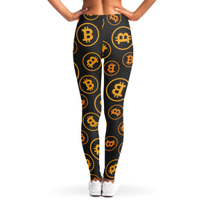 Bitcoin Cryptocurrency Pattern Print Women's Leggings