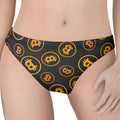 Bitcoin Cryptocurrency Pattern Print Women's Thong