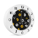 Bitcoin Symbol Pattern Print Alarm Clock