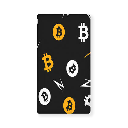 Bitcoin Symbol Pattern Print Baby Crib Sheet