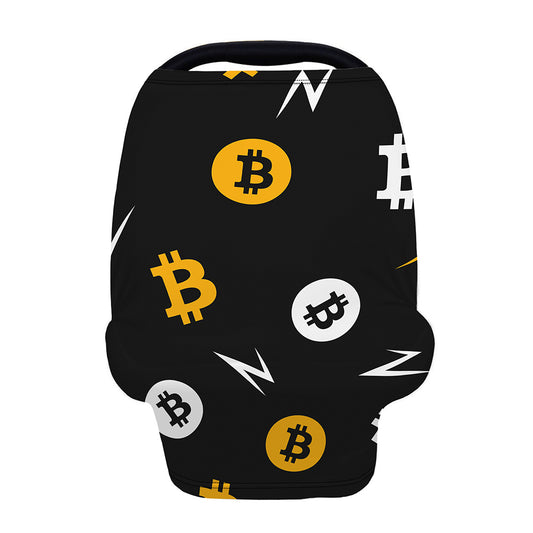 Bitcoin Symbol Pattern Print Baby Seat Cover