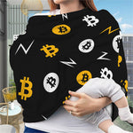 Bitcoin Symbol Pattern Print Baby Seat Cover