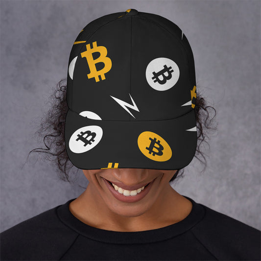 Bitcoin Symbol Pattern Print Baseball Cap