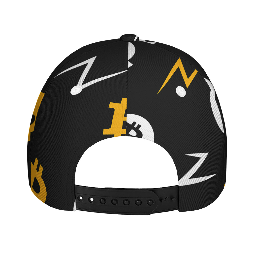Bitcoin Symbol Pattern Print Baseball Cap