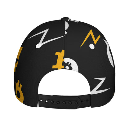 Bitcoin Symbol Pattern Print Baseball Cap