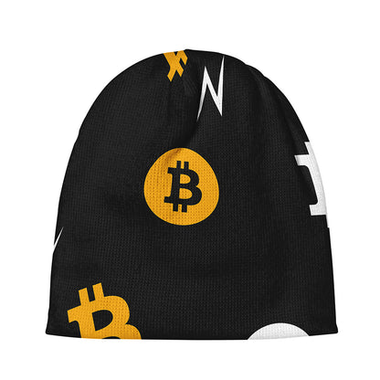 Bitcoin Symbol Pattern Print Beanie