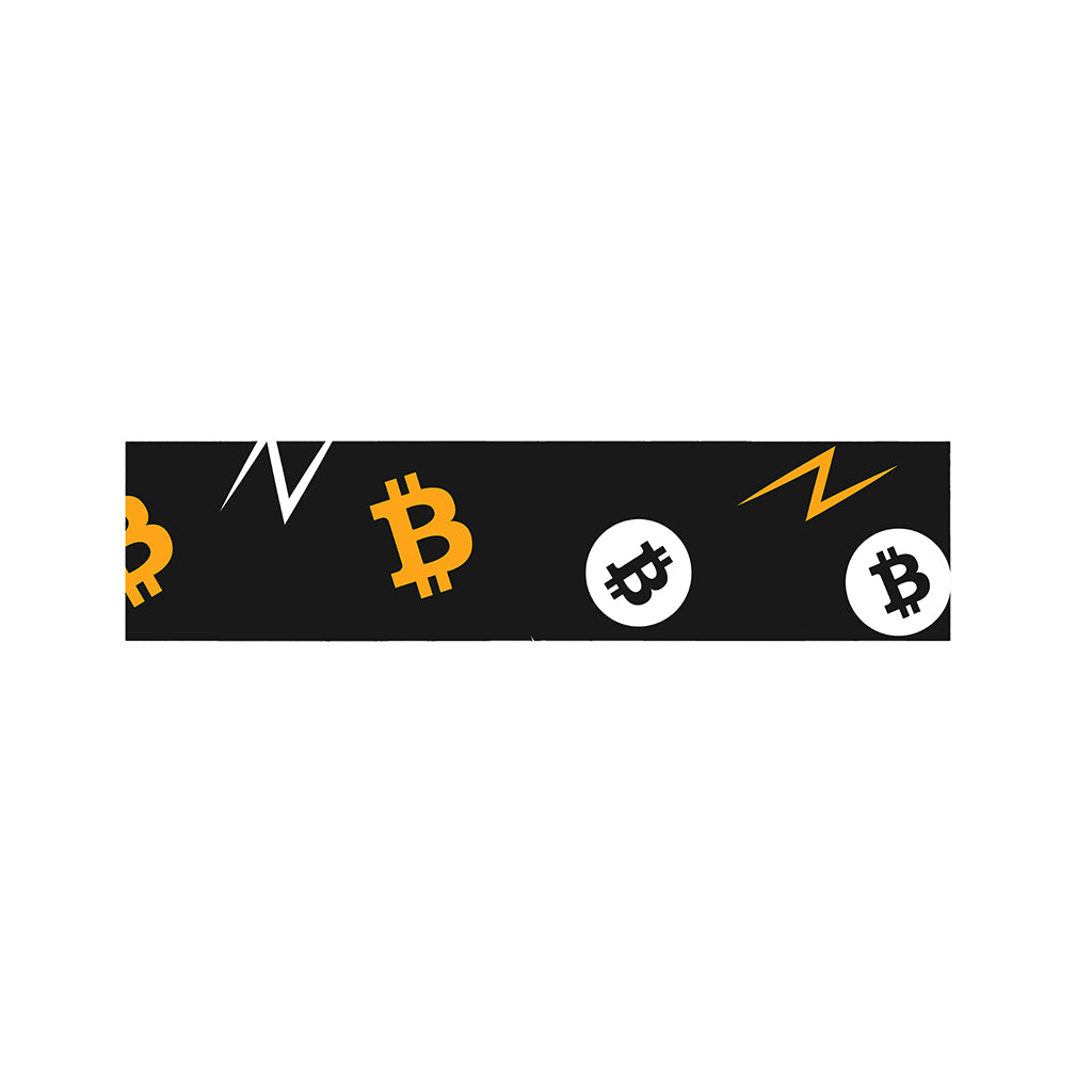Bitcoin Symbol Pattern Print Bed Runner