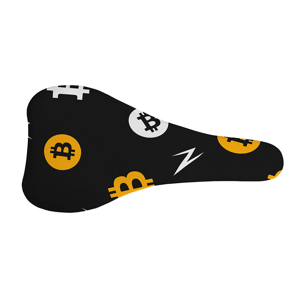 Bitcoin Symbol Pattern Print Bicycle Seat Cover