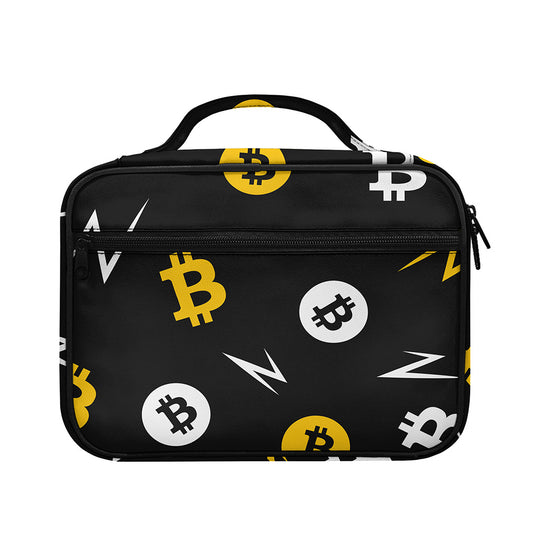 Bitcoin Symbol Pattern Print Briefcase Bible Bag