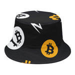 Bitcoin Symbol Pattern Print Bucket Hat