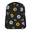 Bitcoin Symbol Pattern Print Casual Backpack