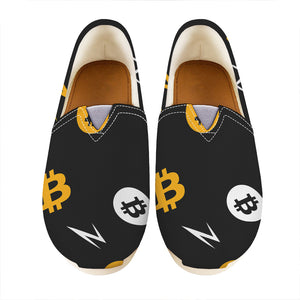 Bitcoin Symbol Pattern Print Casual Shoes