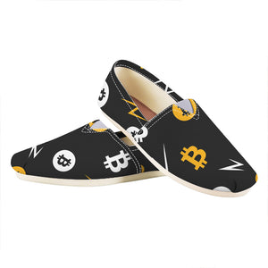 Bitcoin Symbol Pattern Print Casual Shoes