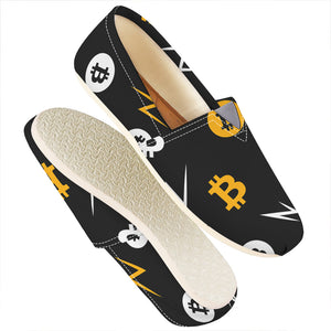 Bitcoin Symbol Pattern Print Casual Shoes