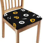 Bitcoin Symbol Pattern Print Chair Cushion Cover