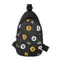 Bitcoin Symbol Pattern Print Sling Bag