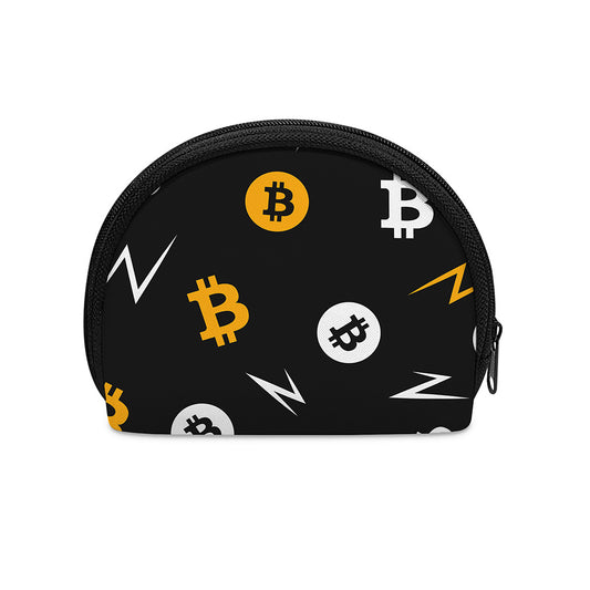 Bitcoin Symbol Pattern Print Coin Purse