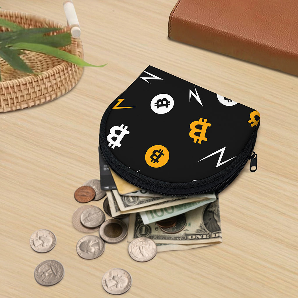 Bitcoin Symbol Pattern Print Coin Purse