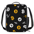 Bitcoin Symbol Pattern Print Crossbody Lunch Bag