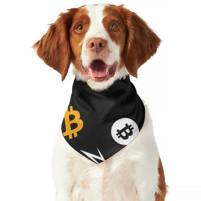 Bitcoin Symbol Pattern Print Dog Bandana