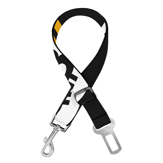 Bitcoin Symbol Pattern Print Dog Seat Belt