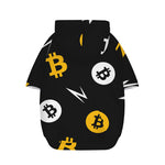 Bitcoin Symbol Pattern Print Dog Zip Up Hoodie