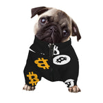 Bitcoin Symbol Pattern Print Dog Zip Up Jacket