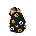 Bitcoin Symbol Pattern Print Dog Zip Up Jacket