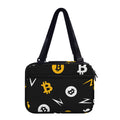 Bitcoin Symbol Pattern Print Double Strap Bible Bag
