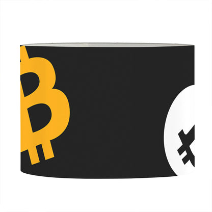 Bitcoin Symbol Pattern Print Drum Lamp Shade